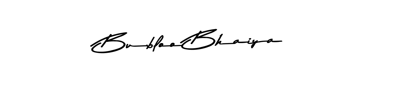 How to make Bubloo Bhaiya name signature. Use Asem Kandis PERSONAL USE style for creating short signs online. This is the latest handwritten sign. Bubloo Bhaiya signature style 9 images and pictures png