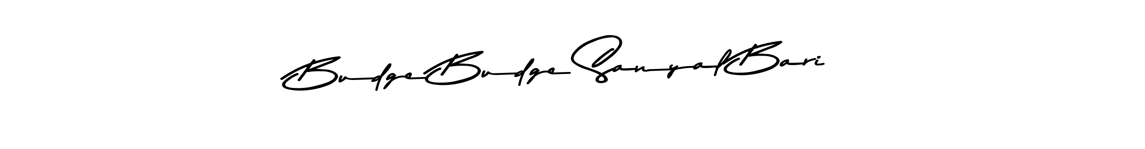 Make a beautiful signature design for name Budge Budge Sanyal Bari. With this signature (Asem Kandis PERSONAL USE) style, you can create a handwritten signature for free. Budge Budge Sanyal Bari signature style 9 images and pictures png