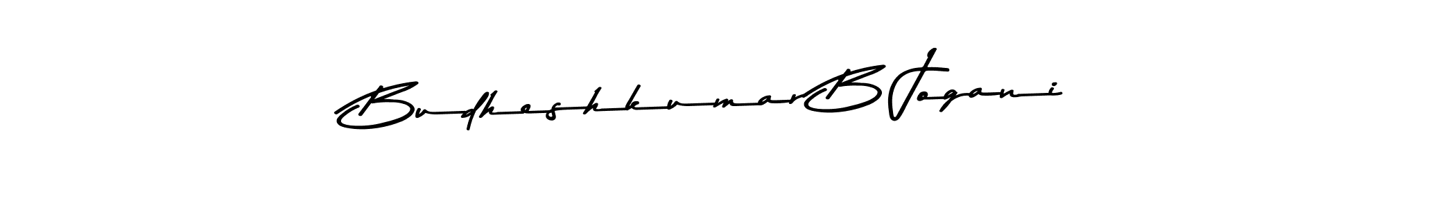The best way (Asem Kandis PERSONAL USE) to make a short signature is to pick only two or three words in your name. The name Budheshkumar B Jogani include a total of six letters. For converting this name. Budheshkumar B Jogani signature style 9 images and pictures png