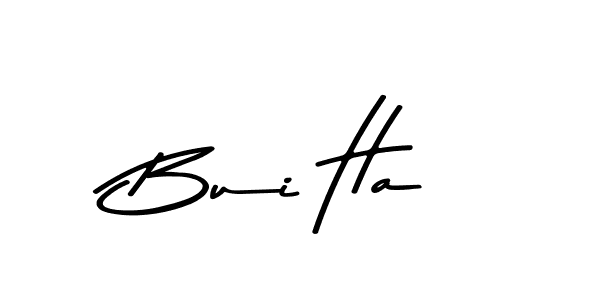 Make a beautiful signature design for name Bui Ha. With this signature (Asem Kandis PERSONAL USE) style, you can create a handwritten signature for free. Bui Ha signature style 9 images and pictures png