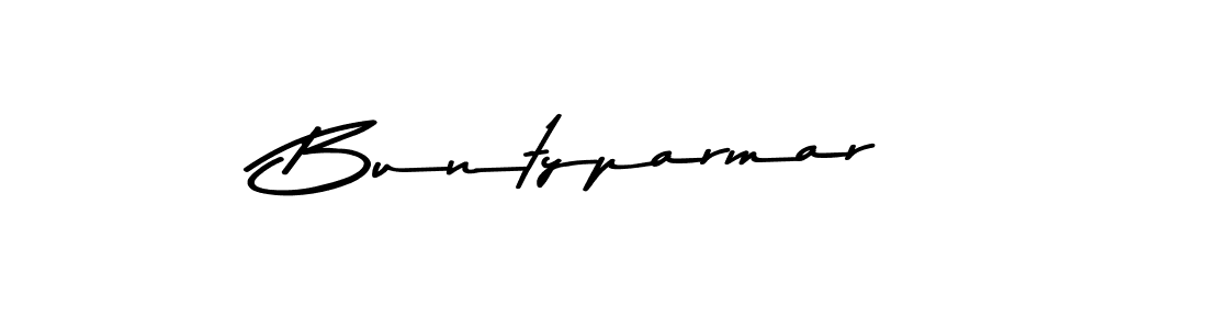 Create a beautiful signature design for name Buntyparmar. With this signature (Asem Kandis PERSONAL USE) fonts, you can make a handwritten signature for free. Buntyparmar signature style 9 images and pictures png