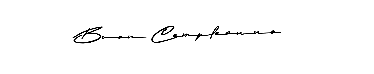 How to make Buon Compleanno name signature. Use Asem Kandis PERSONAL USE style for creating short signs online. This is the latest handwritten sign. Buon Compleanno signature style 9 images and pictures png