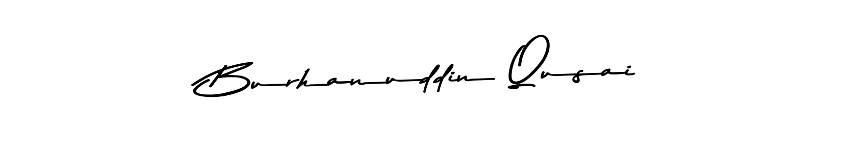 Use a signature maker to create a handwritten signature online. With this signature software, you can design (Asem Kandis PERSONAL USE) your own signature for name Burhanuddin Qusai. Burhanuddin Qusai signature style 9 images and pictures png