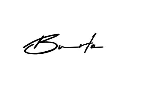 Create a beautiful signature design for name Burto. With this signature (Asem Kandis PERSONAL USE) fonts, you can make a handwritten signature for free. Burto signature style 9 images and pictures png