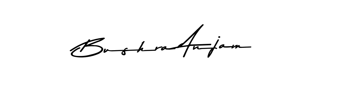 The best way (Asem Kandis PERSONAL USE) to make a short signature is to pick only two or three words in your name. The name Bushra Anjam include a total of six letters. For converting this name. Bushra Anjam signature style 9 images and pictures png