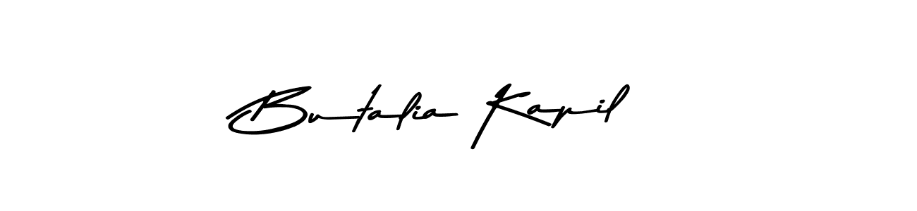 Create a beautiful signature design for name Butalia Kapil. With this signature (Asem Kandis PERSONAL USE) fonts, you can make a handwritten signature for free. Butalia Kapil signature style 9 images and pictures png