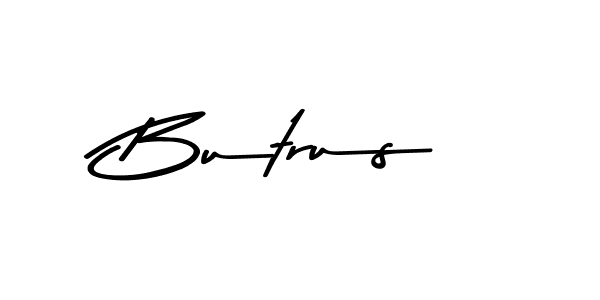 How to make Butrus name signature. Use Asem Kandis PERSONAL USE style for creating short signs online. This is the latest handwritten sign. Butrus signature style 9 images and pictures png