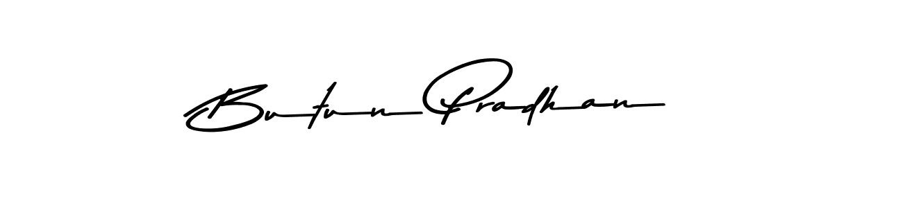 How to make Butun Pradhan name signature. Use Asem Kandis PERSONAL USE style for creating short signs online. This is the latest handwritten sign. Butun Pradhan signature style 9 images and pictures png