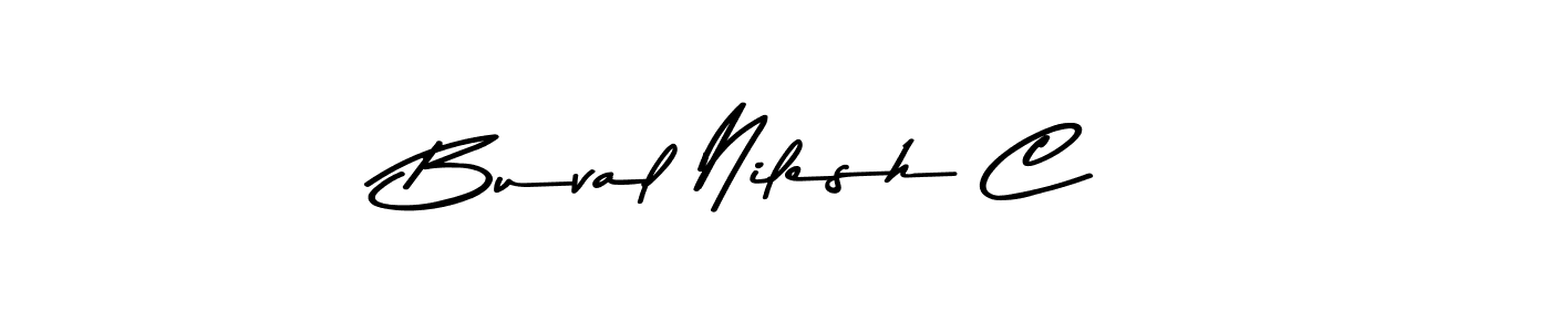 Buval Nilesh C stylish signature style. Best Handwritten Sign (Asem Kandis PERSONAL USE) for my name. Handwritten Signature Collection Ideas for my name Buval Nilesh C. Buval Nilesh C signature style 9 images and pictures png