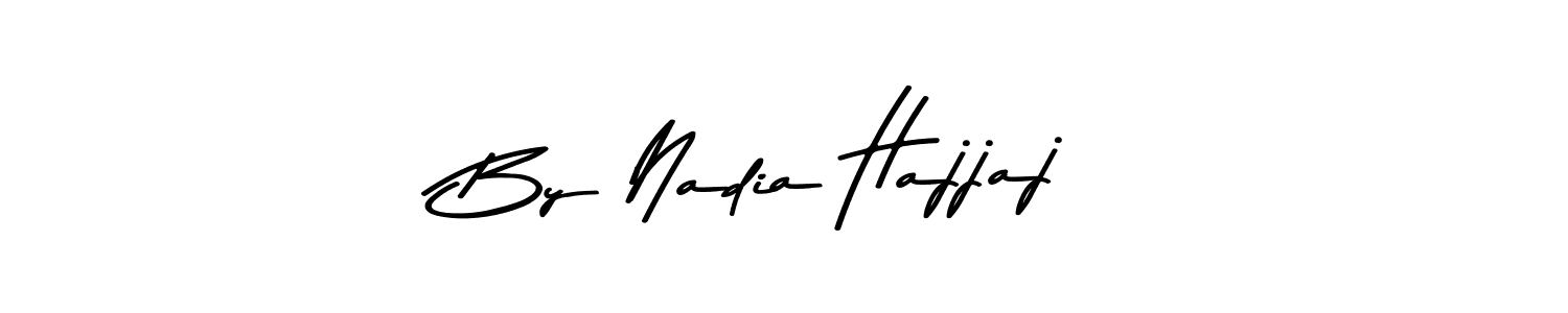 Create a beautiful signature design for name By Nadia Hajjaj. With this signature (Asem Kandis PERSONAL USE) fonts, you can make a handwritten signature for free. By Nadia Hajjaj signature style 9 images and pictures png