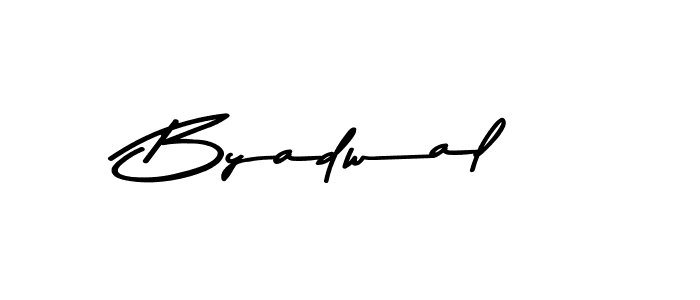 Design your own signature with our free online signature maker. With this signature software, you can create a handwritten (Asem Kandis PERSONAL USE) signature for name Byadwal. Byadwal signature style 9 images and pictures png