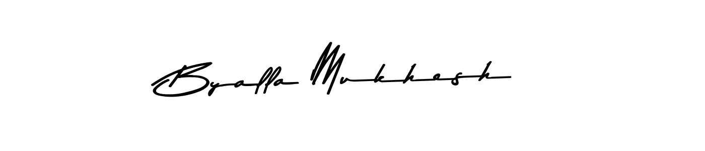 Byalla Mukhesh stylish signature style. Best Handwritten Sign (Asem Kandis PERSONAL USE) for my name. Handwritten Signature Collection Ideas for my name Byalla Mukhesh. Byalla Mukhesh signature style 9 images and pictures png