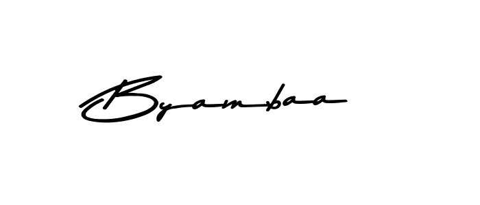 Create a beautiful signature design for name Byambaa. With this signature (Asem Kandis PERSONAL USE) fonts, you can make a handwritten signature for free. Byambaa signature style 9 images and pictures png