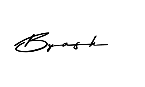 Use a signature maker to create a handwritten signature online. With this signature software, you can design (Asem Kandis PERSONAL USE) your own signature for name Byash. Byash signature style 9 images and pictures png