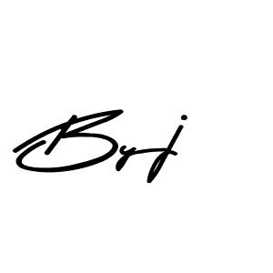 Create a beautiful signature design for name Byj. With this signature (Asem Kandis PERSONAL USE) fonts, you can make a handwritten signature for free. Byj signature style 9 images and pictures png