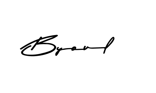 if you are searching for the best signature style for your name Byoul. so please give up your signature search. here we have designed multiple signature styles  using Asem Kandis PERSONAL USE. Byoul signature style 9 images and pictures png