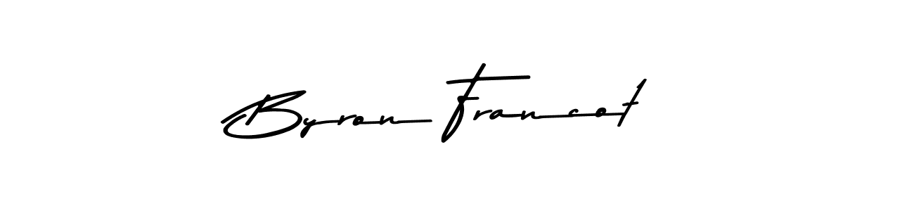 How to make Byron Francot name signature. Use Asem Kandis PERSONAL USE style for creating short signs online. This is the latest handwritten sign. Byron Francot signature style 9 images and pictures png