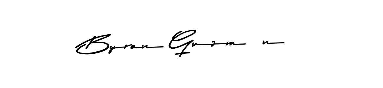 How to make Byron Guzmán name signature. Use Asem Kandis PERSONAL USE style for creating short signs online. This is the latest handwritten sign. Byron Guzmán signature style 9 images and pictures png