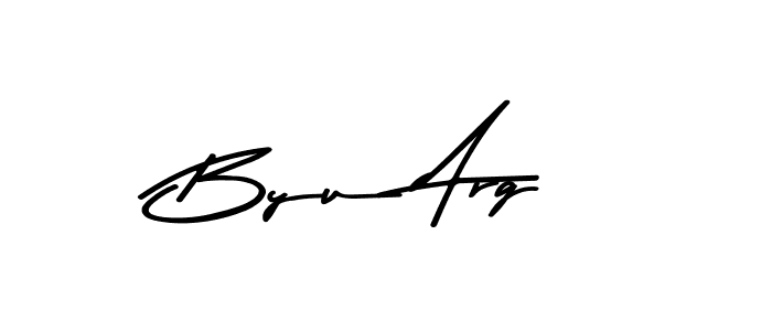 Use a signature maker to create a handwritten signature online. With this signature software, you can design (Asem Kandis PERSONAL USE) your own signature for name Byu Arg. Byu Arg signature style 9 images and pictures png