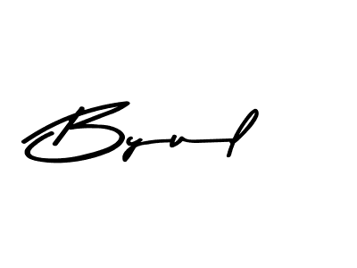 Design your own signature with our free online signature maker. With this signature software, you can create a handwritten (Asem Kandis PERSONAL USE) signature for name Byul. Byul signature style 9 images and pictures png