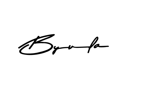 Create a beautiful signature design for name Byula. With this signature (Asem Kandis PERSONAL USE) fonts, you can make a handwritten signature for free. Byula signature style 9 images and pictures png
