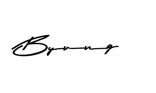 How to make Byung signature? Asem Kandis PERSONAL USE is a professional autograph style. Create handwritten signature for Byung name. Byung signature style 9 images and pictures png