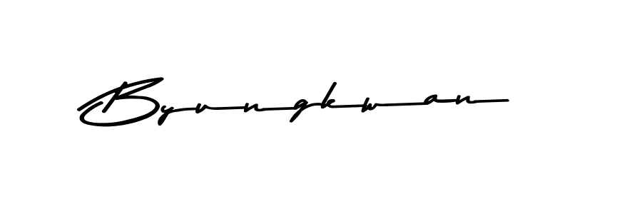 Design your own signature with our free online signature maker. With this signature software, you can create a handwritten (Asem Kandis PERSONAL USE) signature for name Byungkwan. Byungkwan signature style 9 images and pictures png