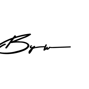 Design your own signature with our free online signature maker. With this signature software, you can create a handwritten (Asem Kandis PERSONAL USE) signature for name Byw. Byw signature style 9 images and pictures png