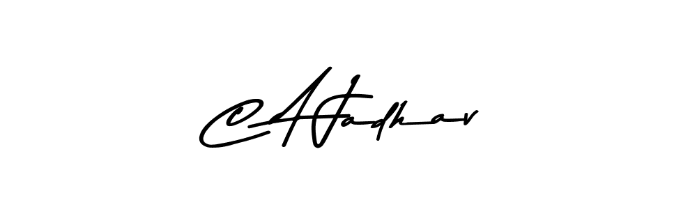 Create a beautiful signature design for name C A Jadhav. With this signature (Asem Kandis PERSONAL USE) fonts, you can make a handwritten signature for free. C A Jadhav signature style 9 images and pictures png