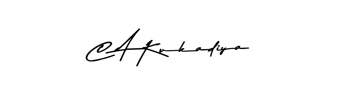 C A Kukadiya stylish signature style. Best Handwritten Sign (Asem Kandis PERSONAL USE) for my name. Handwritten Signature Collection Ideas for my name C A Kukadiya. C A Kukadiya signature style 9 images and pictures png