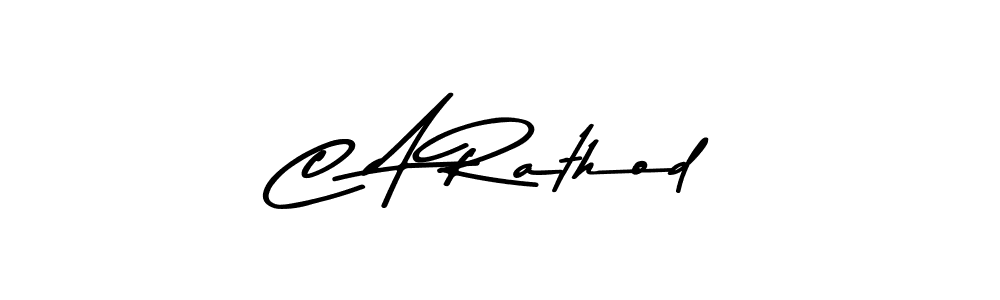 Make a beautiful signature design for name C A Rathod. With this signature (Asem Kandis PERSONAL USE) style, you can create a handwritten signature for free. C A Rathod signature style 9 images and pictures png