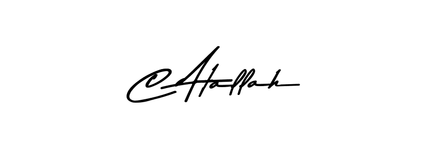 Create a beautiful signature design for name C Atallah. With this signature (Asem Kandis PERSONAL USE) fonts, you can make a handwritten signature for free. C Atallah signature style 9 images and pictures png