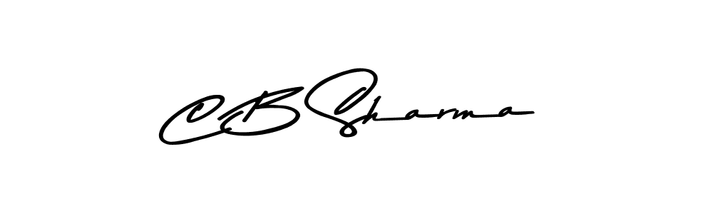 How to make C B Sharma name signature. Use Asem Kandis PERSONAL USE style for creating short signs online. This is the latest handwritten sign. C B Sharma signature style 9 images and pictures png