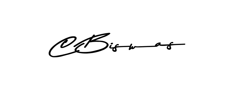 Make a beautiful signature design for name C Biswas. With this signature (Asem Kandis PERSONAL USE) style, you can create a handwritten signature for free. C Biswas signature style 9 images and pictures png