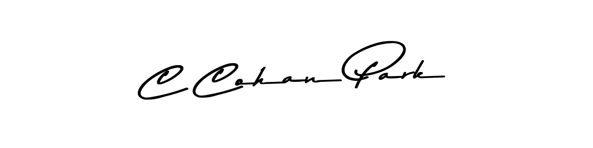 How to make C Cohan Park name signature. Use Asem Kandis PERSONAL USE style for creating short signs online. This is the latest handwritten sign. C Cohan Park signature style 9 images and pictures png
