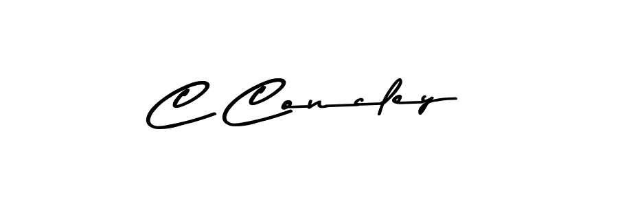 Also we have C Concley name is the best signature style. Create professional handwritten signature collection using Asem Kandis PERSONAL USE autograph style. C Concley signature style 9 images and pictures png