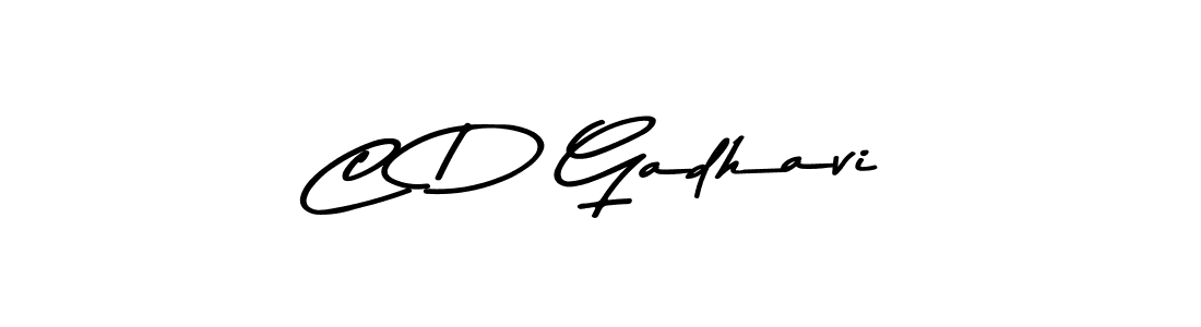 Use a signature maker to create a handwritten signature online. With this signature software, you can design (Asem Kandis PERSONAL USE) your own signature for name C D Gadhavi. C D Gadhavi signature style 9 images and pictures png