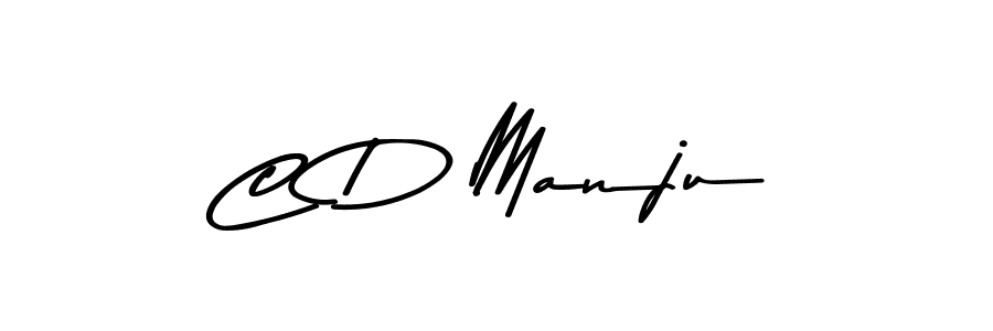How to make C D Manju name signature. Use Asem Kandis PERSONAL USE style for creating short signs online. This is the latest handwritten sign. C D Manju signature style 9 images and pictures png