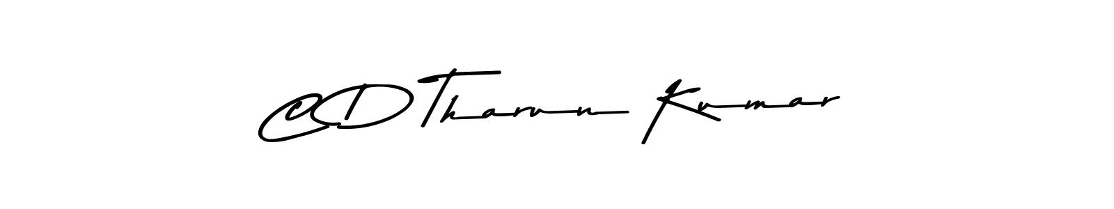 Design your own signature with our free online signature maker. With this signature software, you can create a handwritten (Asem Kandis PERSONAL USE) signature for name C D Tharun Kumar. C D Tharun Kumar signature style 9 images and pictures png