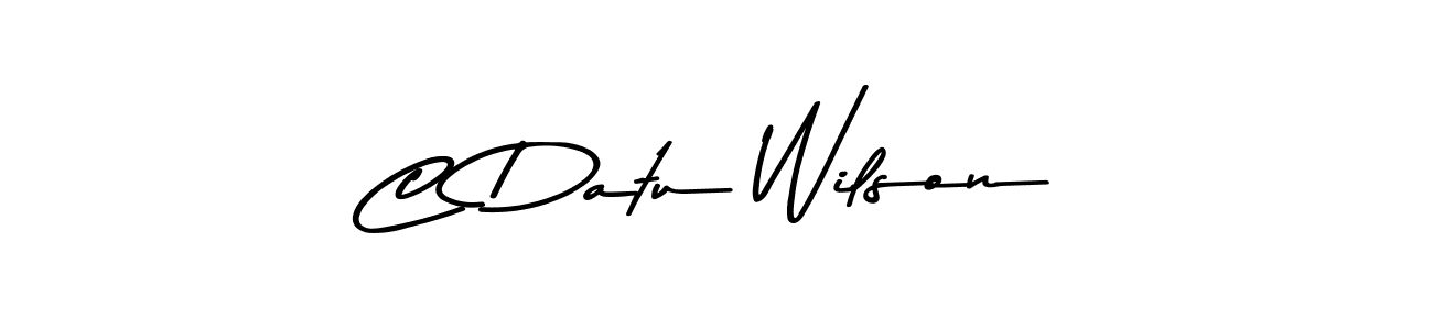 How to make C Datu Wilson name signature. Use Asem Kandis PERSONAL USE style for creating short signs online. This is the latest handwritten sign. C Datu Wilson signature style 9 images and pictures png