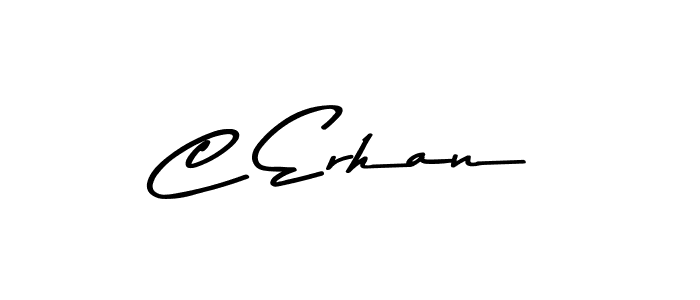 The best way (Asem Kandis PERSONAL USE) to make a short signature is to pick only two or three words in your name. The name C Erhan include a total of six letters. For converting this name. C Erhan signature style 9 images and pictures png