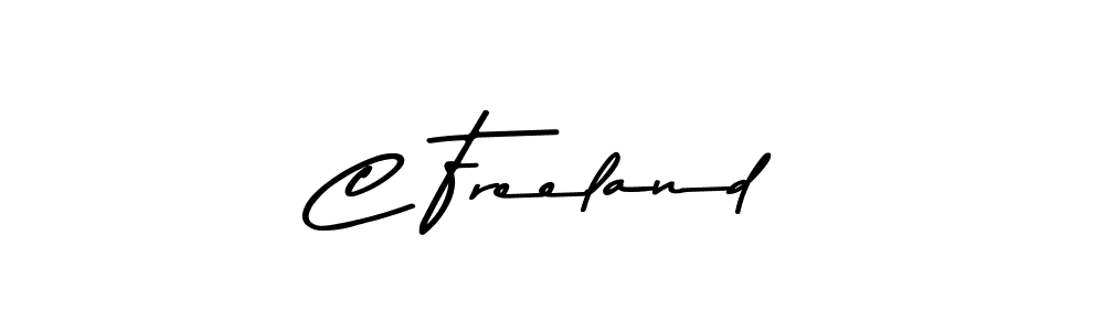 Make a beautiful signature design for name C Freeland. With this signature (Asem Kandis PERSONAL USE) style, you can create a handwritten signature for free. C Freeland signature style 9 images and pictures png