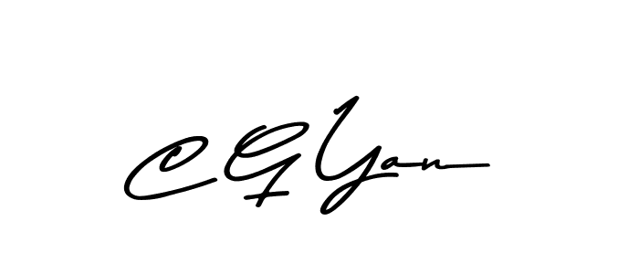 Create a beautiful signature design for name C G Yan. With this signature (Asem Kandis PERSONAL USE) fonts, you can make a handwritten signature for free. C G Yan signature style 9 images and pictures png