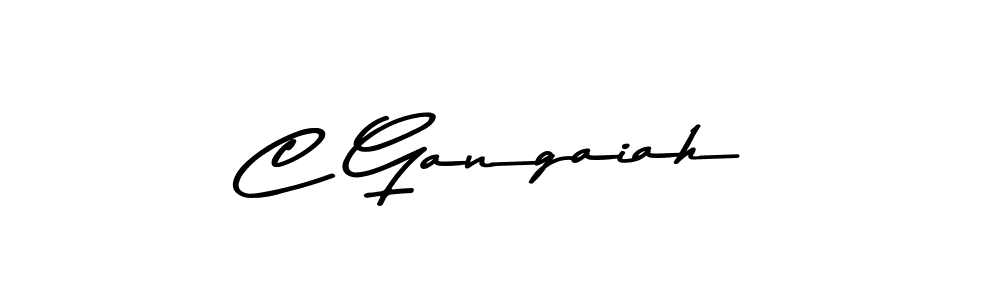 Create a beautiful signature design for name C Gangaiah. With this signature (Asem Kandis PERSONAL USE) fonts, you can make a handwritten signature for free. C Gangaiah signature style 9 images and pictures png