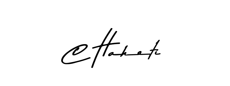 How to make C Haheti name signature. Use Asem Kandis PERSONAL USE style for creating short signs online. This is the latest handwritten sign. C Haheti signature style 9 images and pictures png