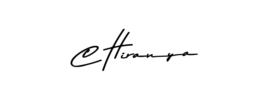 How to make C Hiranya name signature. Use Asem Kandis PERSONAL USE style for creating short signs online. This is the latest handwritten sign. C Hiranya signature style 9 images and pictures png