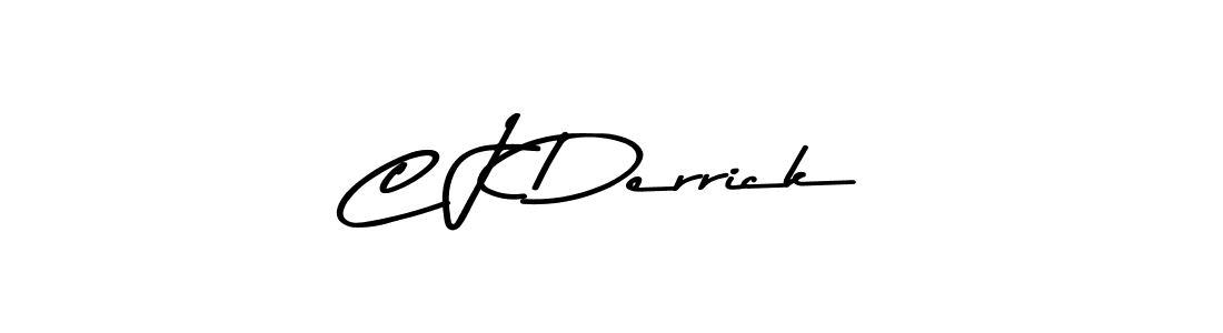 Create a beautiful signature design for name C J Derrick. With this signature (Asem Kandis PERSONAL USE) fonts, you can make a handwritten signature for free. C J Derrick signature style 9 images and pictures png