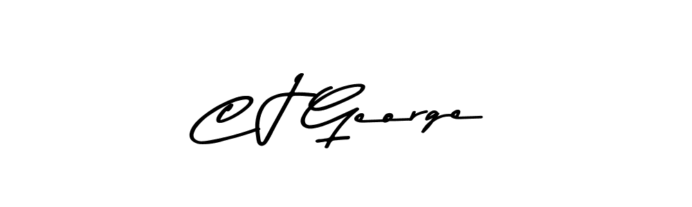 Create a beautiful signature design for name C J George. With this signature (Asem Kandis PERSONAL USE) fonts, you can make a handwritten signature for free. C J George signature style 9 images and pictures png