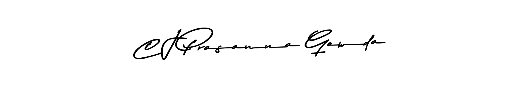 Use a signature maker to create a handwritten signature online. With this signature software, you can design (Asem Kandis PERSONAL USE) your own signature for name C J Prasanna Gowda. C J Prasanna Gowda signature style 9 images and pictures png