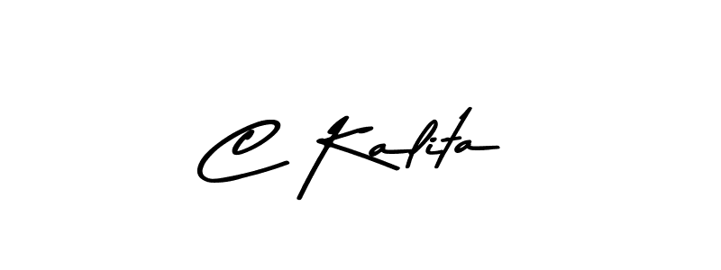 How to make C Kalita name signature. Use Asem Kandis PERSONAL USE style for creating short signs online. This is the latest handwritten sign. C Kalita signature style 9 images and pictures png